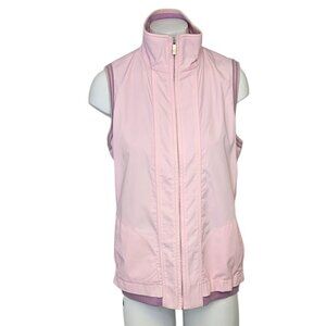 KNC Cashmere Womens 100% Cashmere Lined Zip Up Vest, Pink, Purple, Size Small